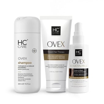 HC Ovex Şampuan, Maske, Keratin Sütü 3'lü Saç Bakım Seti